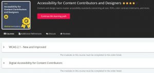 Accessibility for Content Contributors and Designers curriculum