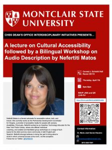 Nefertiti Matos is a fervent advocate for accessible culture, tech, and transit. She currently works as the Partnership Development Coordinator for Dicapta, a provider of accessible media for people with sensory disabilities. Previously, Nefertiti worked as an Assistive Technology Educator for the New York Public Library, where she offered individual coaching, and created and facilitated group workshops on a range of tech topics for the blind and low vision community in both English and Spanish. Nefertiti strongly believes in doing her part to bring about a world in which universal access is the norm, not the exception. Follow her on Twitter: @NefMatOli