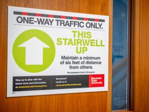 stairwell up sign