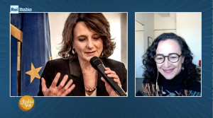 Minister Elena Bonetti (left) and Dr. Teresa Fiore (right)