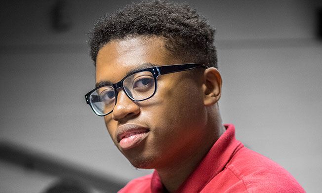 First generation Montclair State University student Dalvin Sejour.