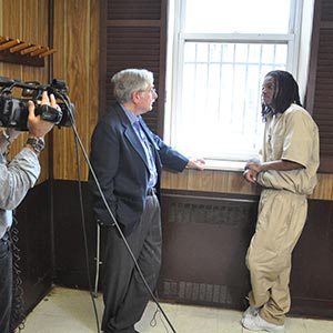 The filmmakers interview Tourrie Moses