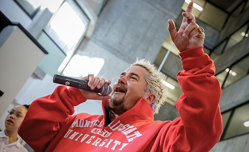 Guy Fieri on campus