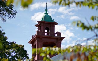 Photo of the College Hall Bell Tower.