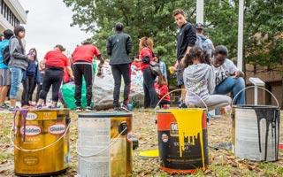 Photo of students participating in the National Day of Service