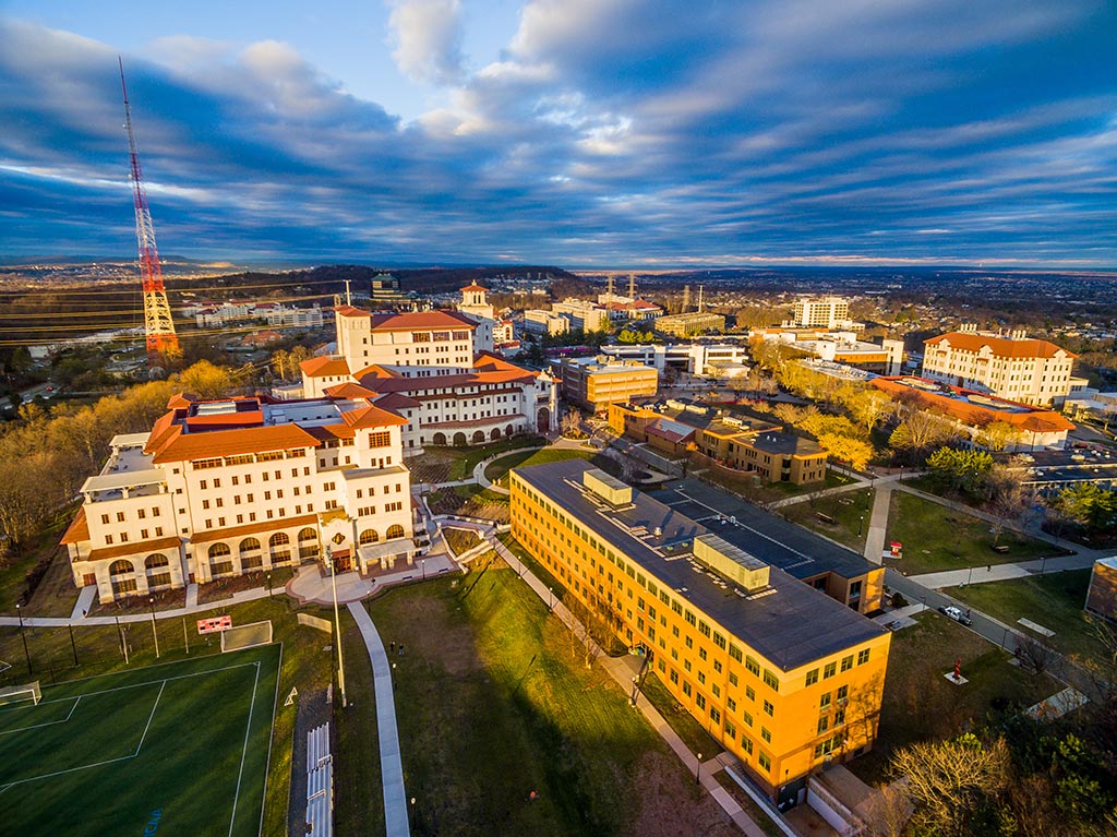 Campus aerial photo.
