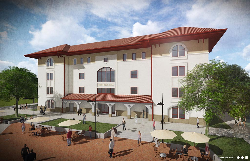 Rendering of new Partridge Hall.