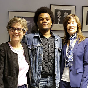 Aferdian Stephens with ASCAP’s Cia Toscanini and ASCAP Foundation Executive Director Colleen McDonough
