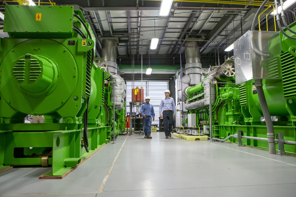 The microgrid protects campus from power outages on the grid.