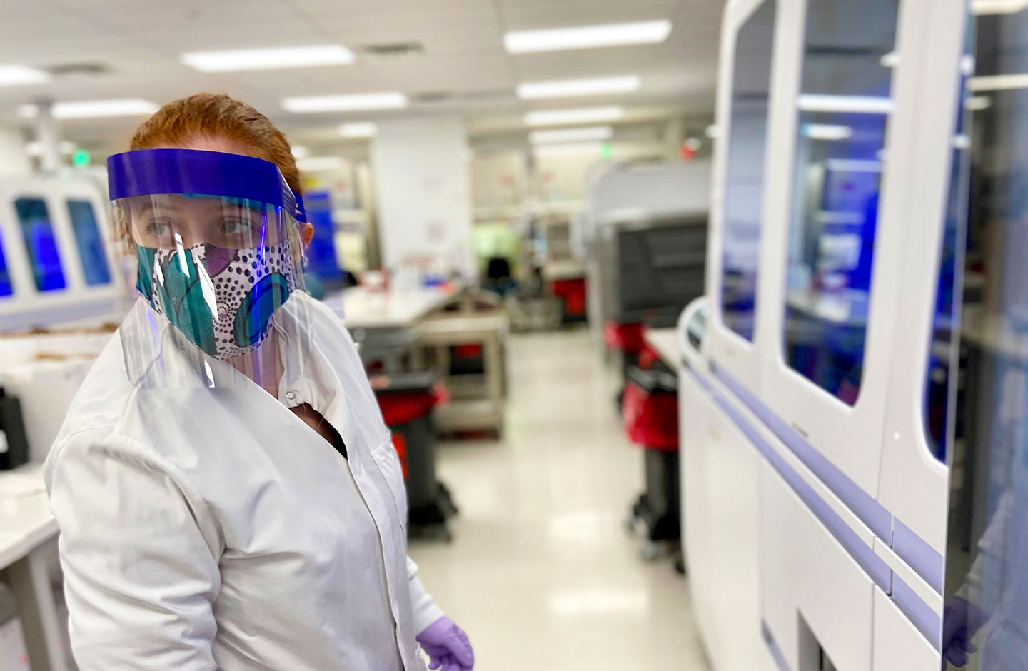 Julia Dondero, who graduated from Montclair State in 2014 with a degree in Molecular Biology, is helping LabCorp develop and deploy an at-home self-collection kit. (Photo by Meghan Fratesi)