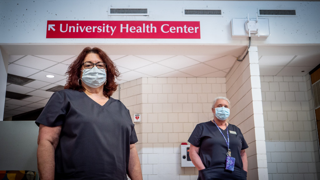 Susan Graziano and Staff Nurse Barbara Ackerson