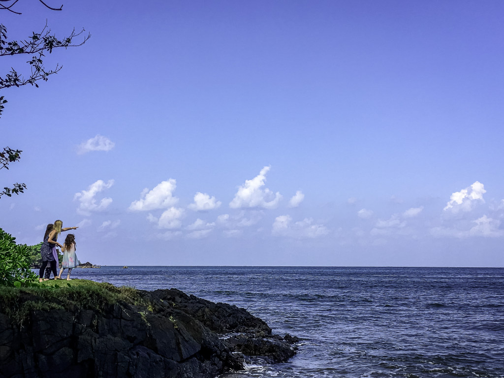 6. Borgerson and her daughters take in the view in Madagascar.