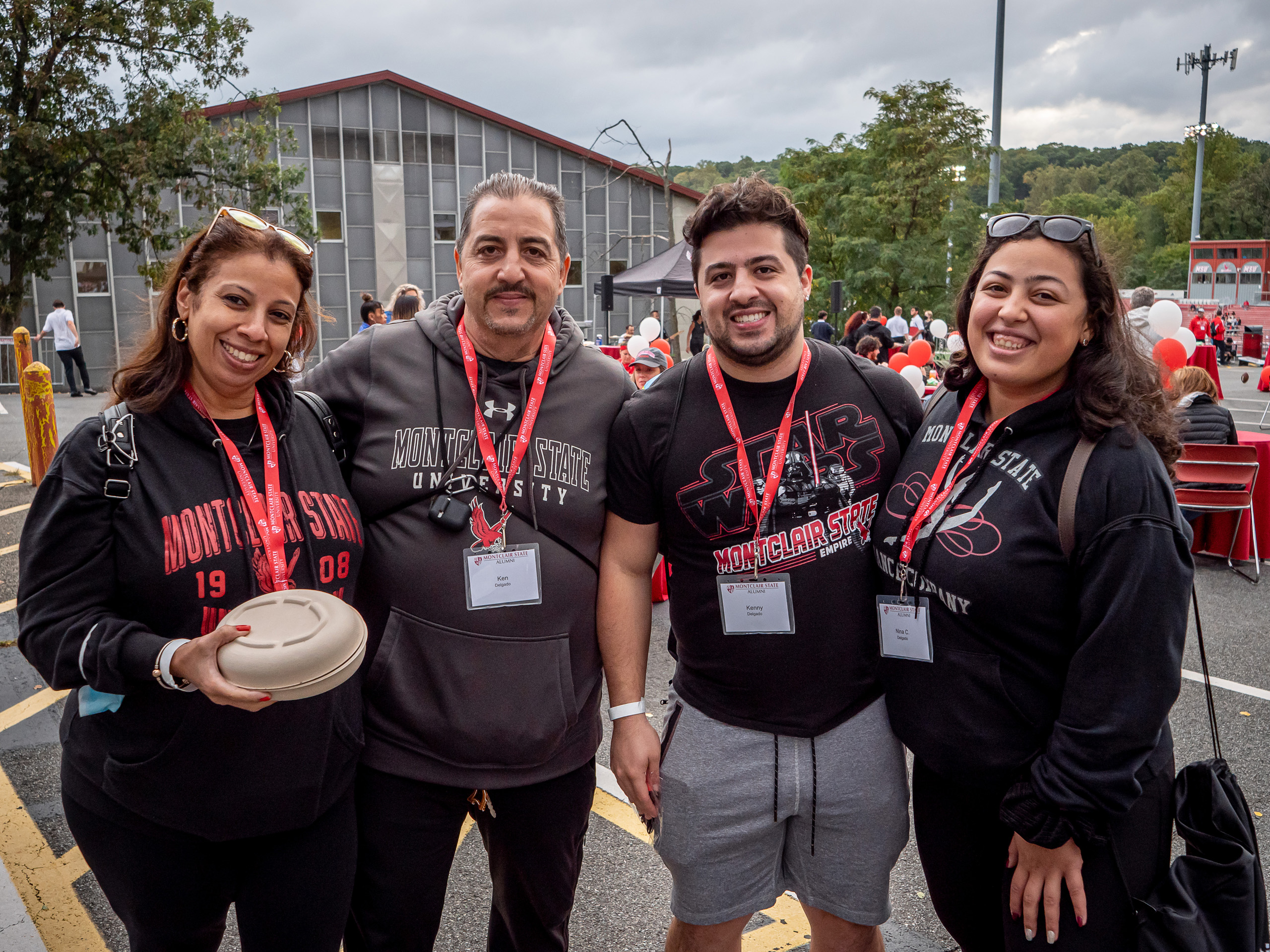 A family wearing their Montclair gear
