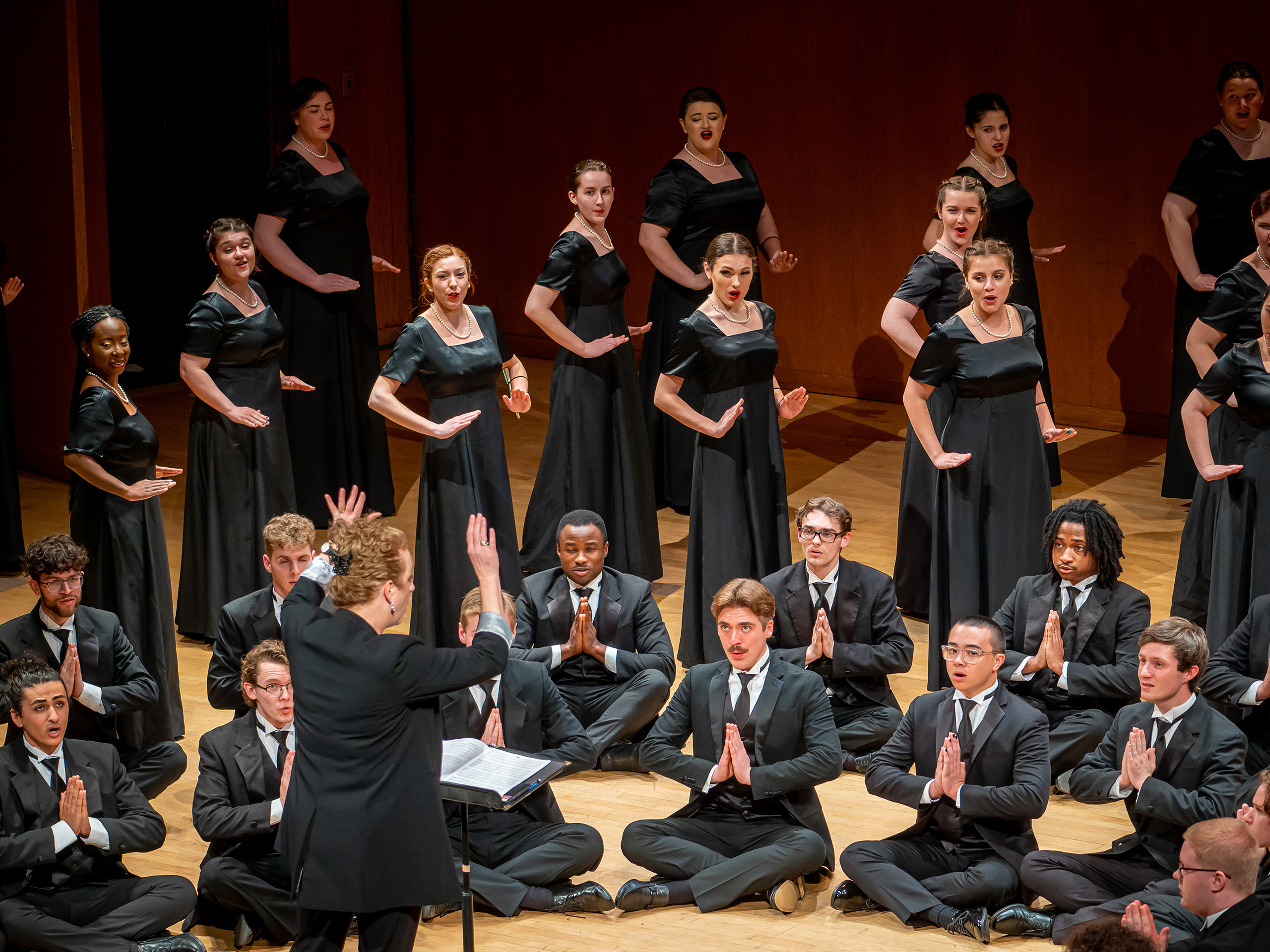 University Singers on stage