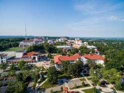 Aerial photo of the Montclair State campus