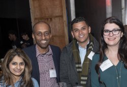 Alumni at cocktail event