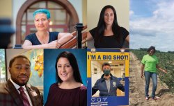 Collaged photo of 6 Master of Public Health alumni