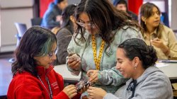 First Gen Students working together.