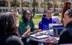 Students on campus