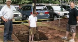 Excavating around the Van Reyper-Bond House
