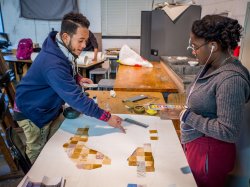 Instructor and student discussing Visual Communication