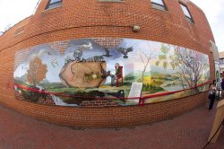 panoramic shot of mural