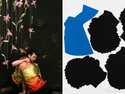 Photo showing two of the artists' works