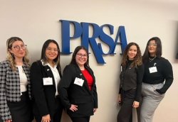 The ’23-24 SCM Bateman team (left to right): Gina-Marie Zoccoli, Diana Ochoa-Perez, Kaylee Seitz, Gabriella Castillo and Rianna Cafaro.