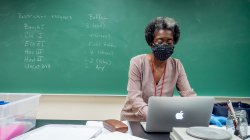 Dr. Sandra Adams in the classroom