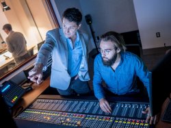 two men in studio