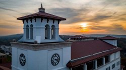 Aerial photograph of University Hall