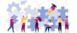 Graphic of people with puzzle pieces