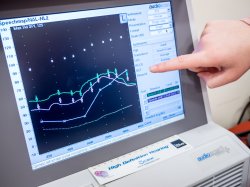 Close up of an audiology program on a computer.