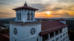 Aerial shot of University Hall