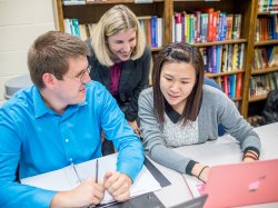 Photo of students in graduate math education classroom