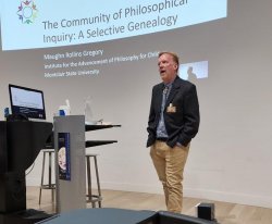 Maughn Gregory presenting at conference