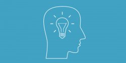 Clip art of head with lightbulb inside it
