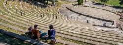 Photo of students sitting in ampitheatre
