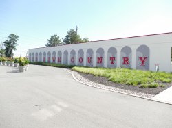 red hawk country painting on the student center