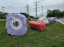 Photograph of several painted rocks