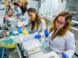 students in lab