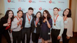 students at American Heart Association Symposium