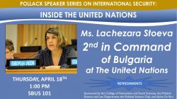 Feature image for 2nd in Command of Bulgaria at the UN to speak at MSU