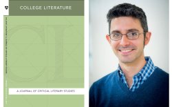 headshot of Jeff Gonzalez and cover of latest "College Literature" journal