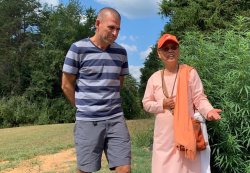 Professor Mark Clatterbuck with Swami Dayananda