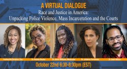 Collage of photos for the Justice Studies Panel on Race