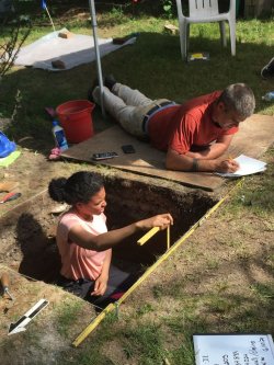 MSU archaeology students Dangelis Soto and Will Williams