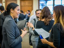 students at career fair