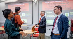 Photo taken during the Montclair State University Pre-Law Alumni lecture and panel