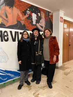 Photo of Professors Marina Cacioppo Teresa Fiore (MSU) and Laura Restuccia (UNIPA).